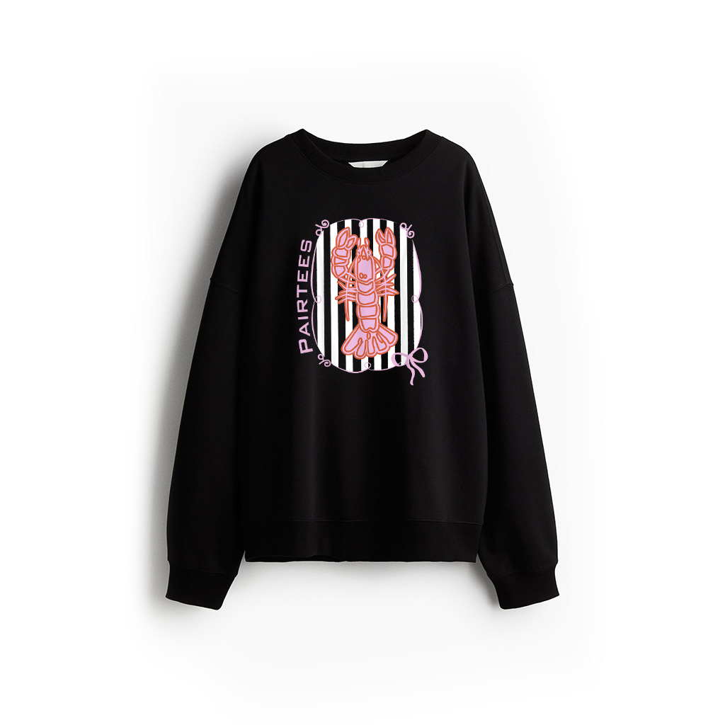 Vintage Lobster Coquette Bow Foodie Ocean Aesthetic Sweatshirt