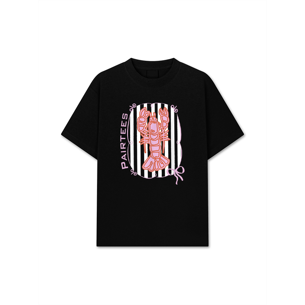 Vintage Lobster Coquette Bow Foodie Ocean Aesthetic T-Shirt