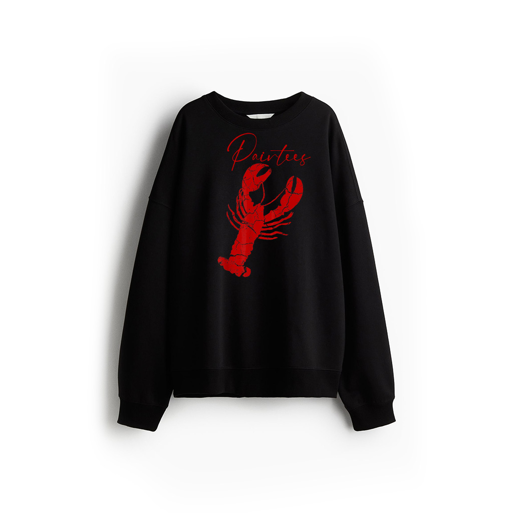 Vintage Lobster PrinSweatshirt Red Lobster Sweatshirt Sweatshirt