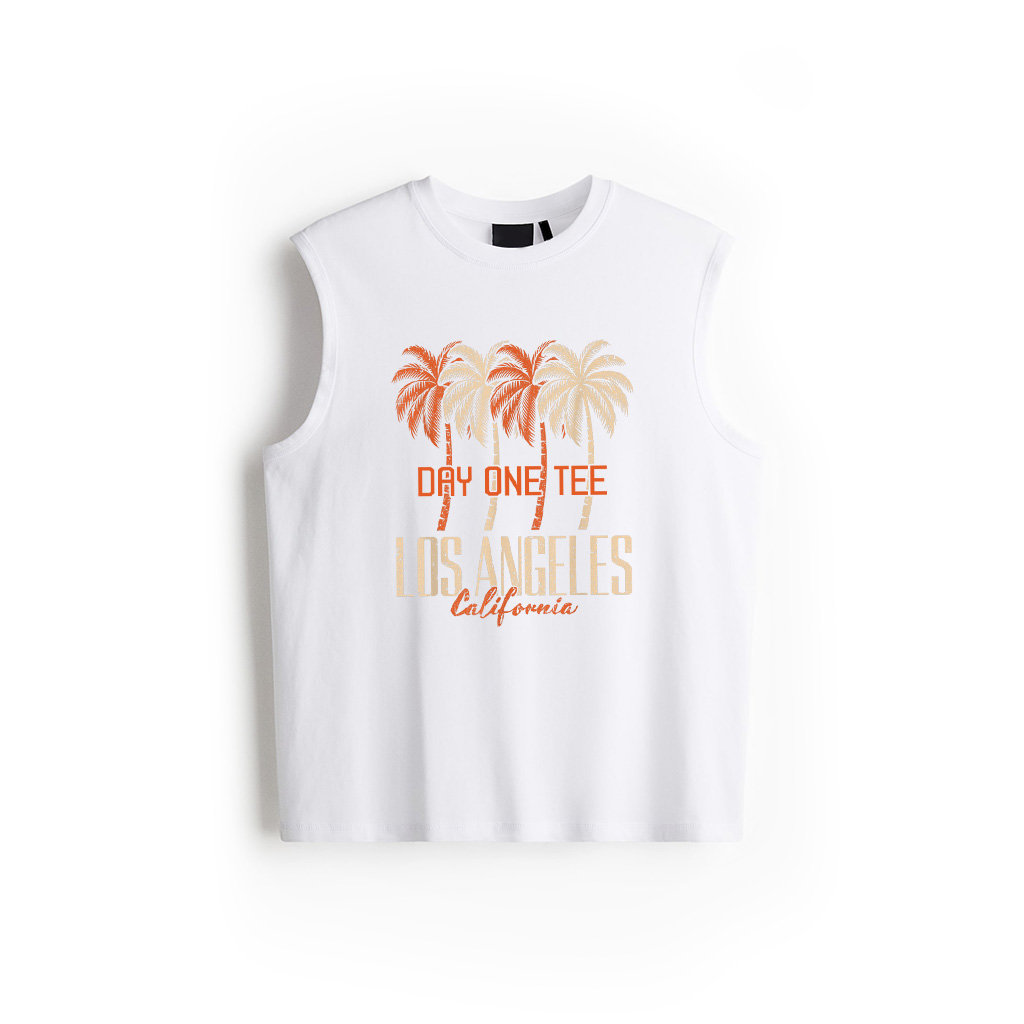 Vintage Los Angeles California Palm Trees Retro LA Graphic Tank Top - Image 2
