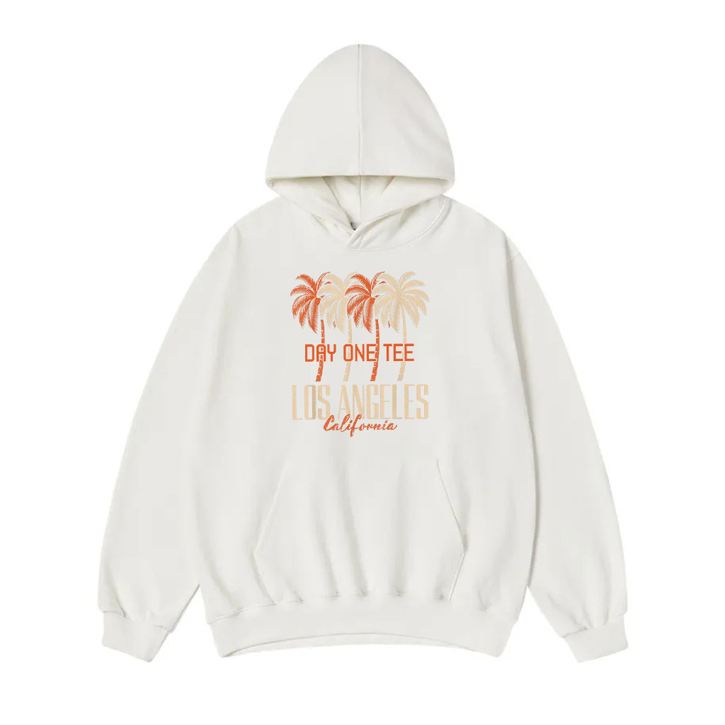 Vintage Los Angeles California Palm Trees Retro LA Graphic Hoodie - Image 3