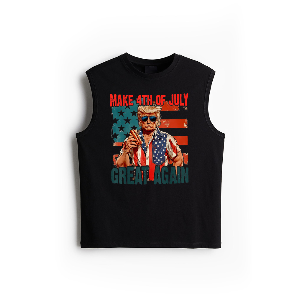 Vintage Make 4Th Of July Great Again Funny Trump Hotdog Tank Top