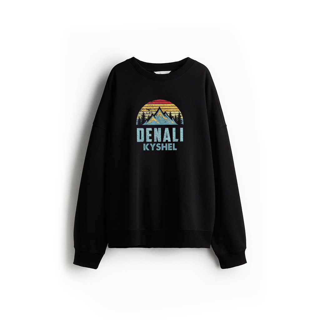 Vintage Mt Denali National Park Alaska Mountain Sweatshirt