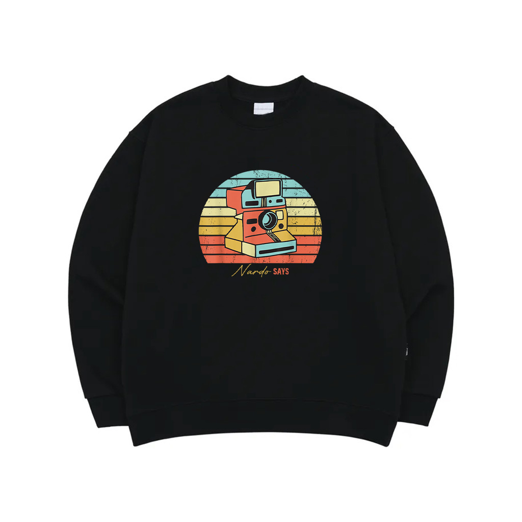 Vintage Old School Camera Retro Photography Instant Camera Sweatshirt
