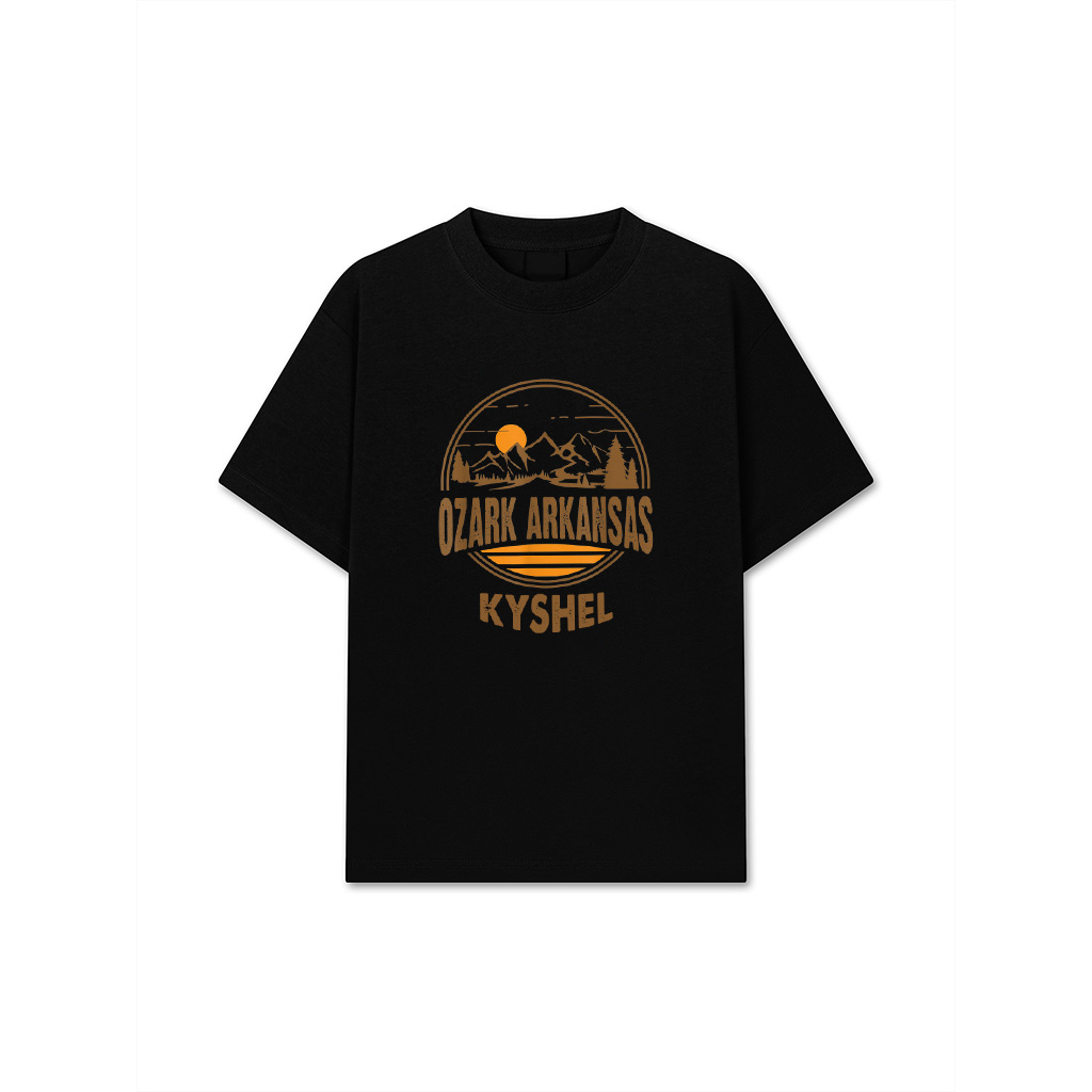 Vintage Ozark, Arkansas Mountain Hiking Souvenir Print T-Shirt