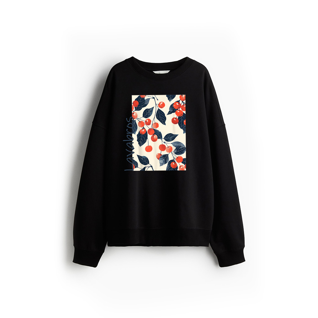 Vintage Pattern Art Cherry Fruit Sweatshirt
