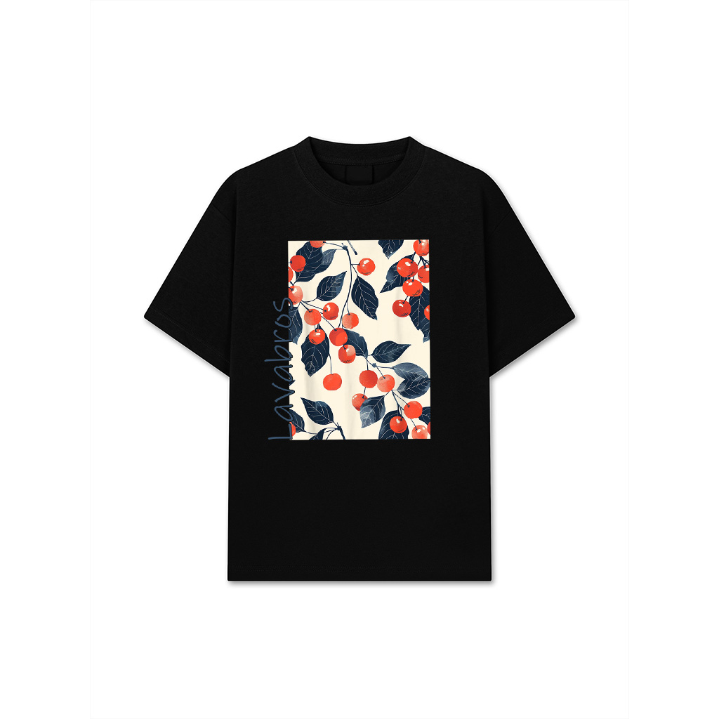 Vintage Pattern Art Cherry Fruit T-Shirt