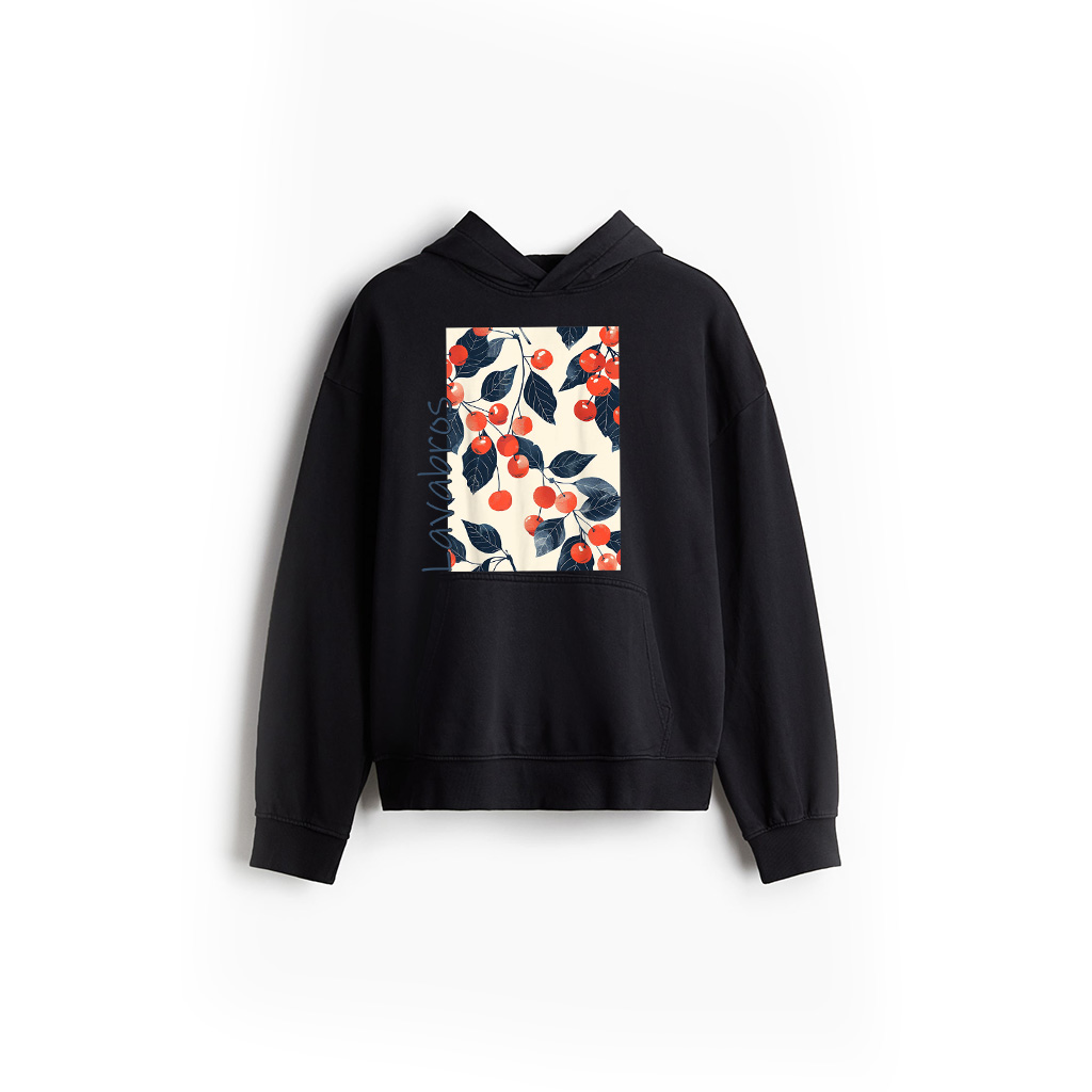 Vintage Pattern Art Cherry Fruit Hoodie