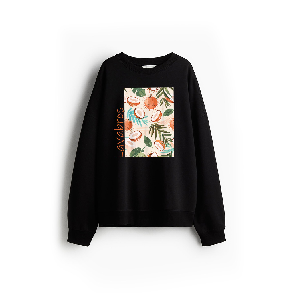 Vintage Pattern Art Coconut Fruit Sweatshirt