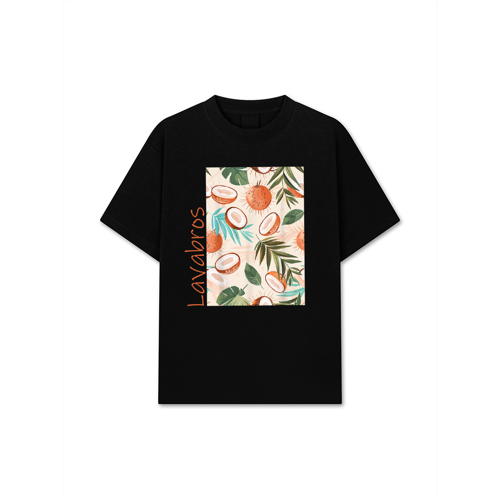 Vintage Pattern Art Coconut Fruit T-Shirt