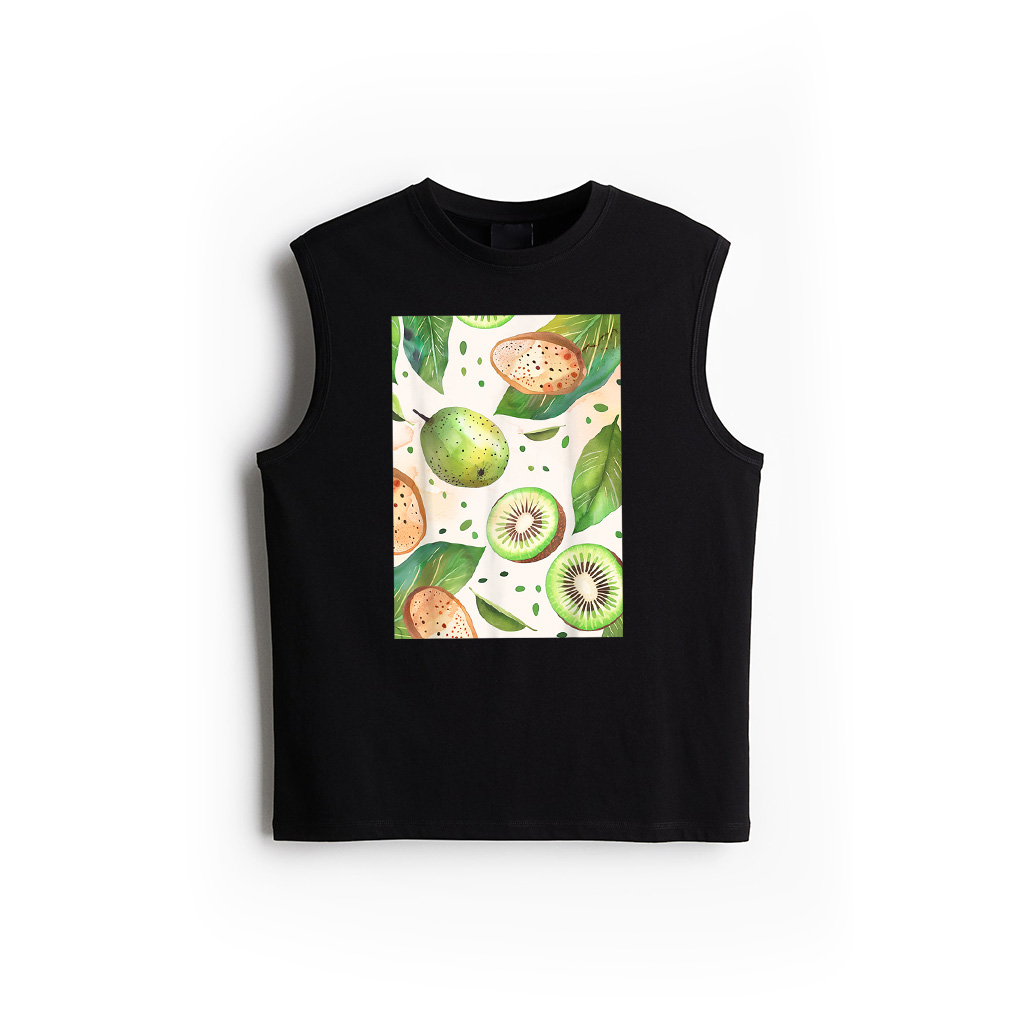 Vintage Pattern Art Kiwi Fruit Tank Top