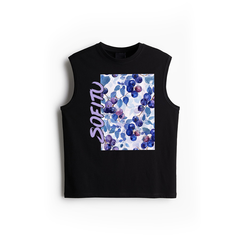 Vintage Pattern Art Plum Fruit Tank Top