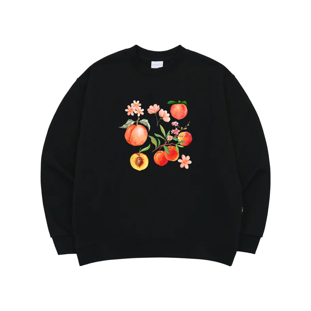 Vintage Peaches Flower Botanical Plant Summer Fruit Lover Sweatshirt
