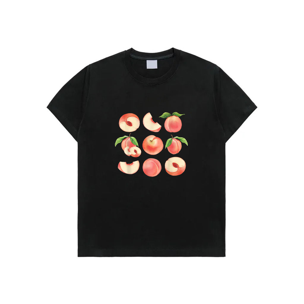 Vintage Peaches Graphic Cute Women Summer Fruit T-Shirt