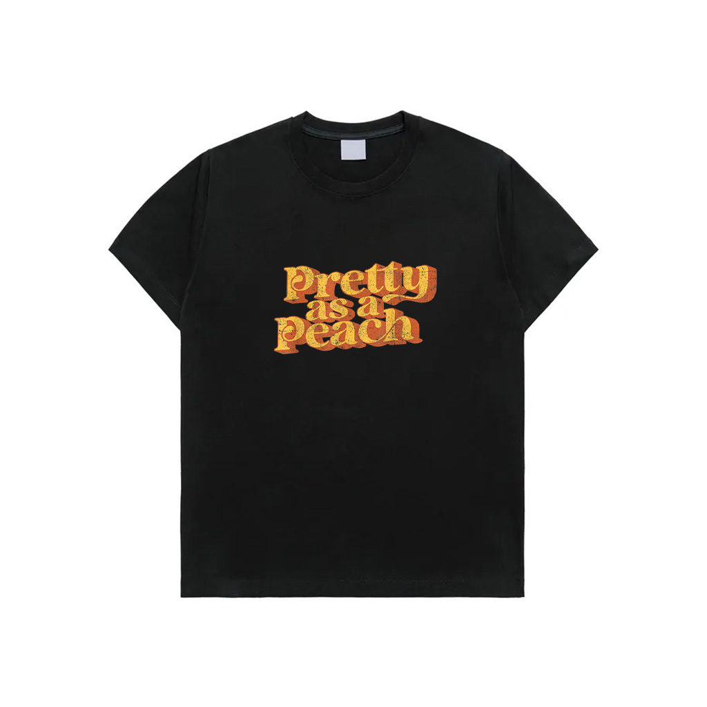 Vintage Pretty As A Peach Funny Cute Retro 70S Summer Womens T-Shirt