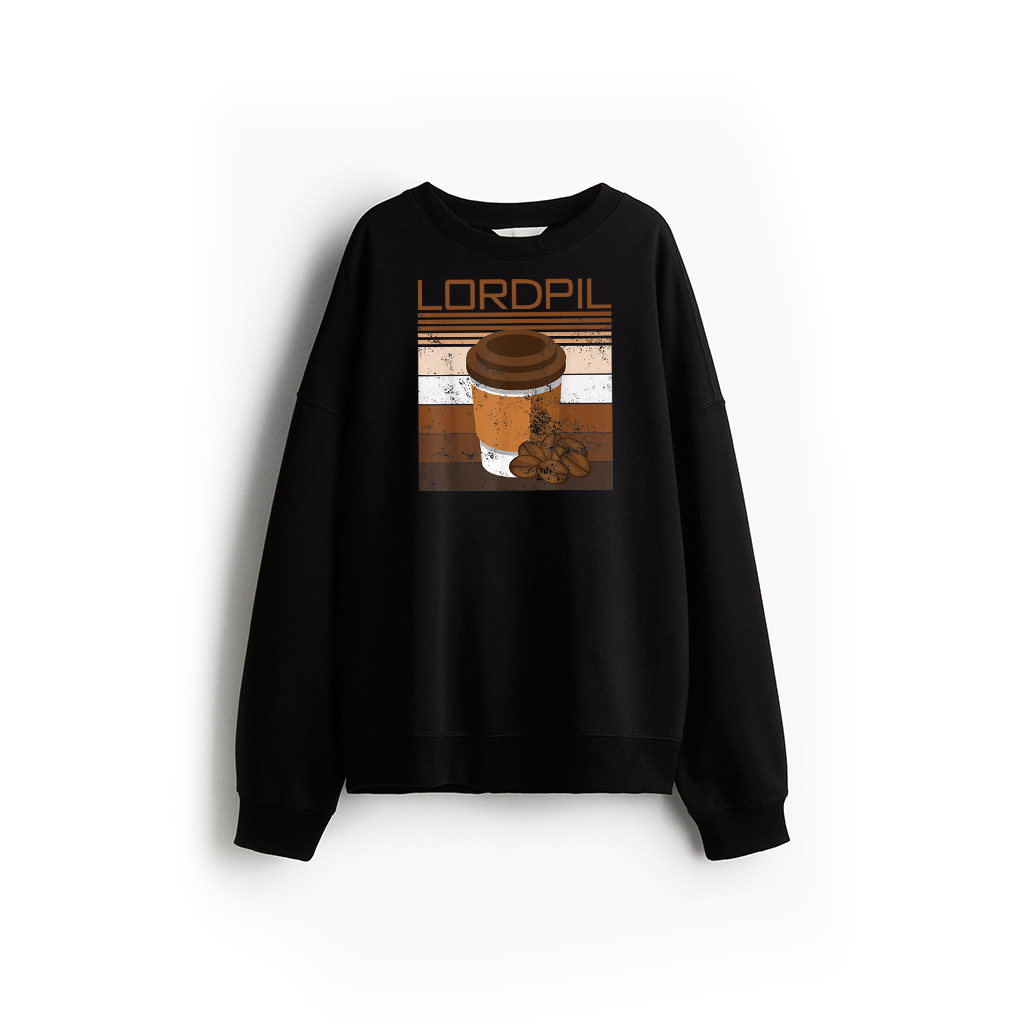 Vintage Retro Coffee Cup Beans Cappuccino Espresso Lover Sweatshirt