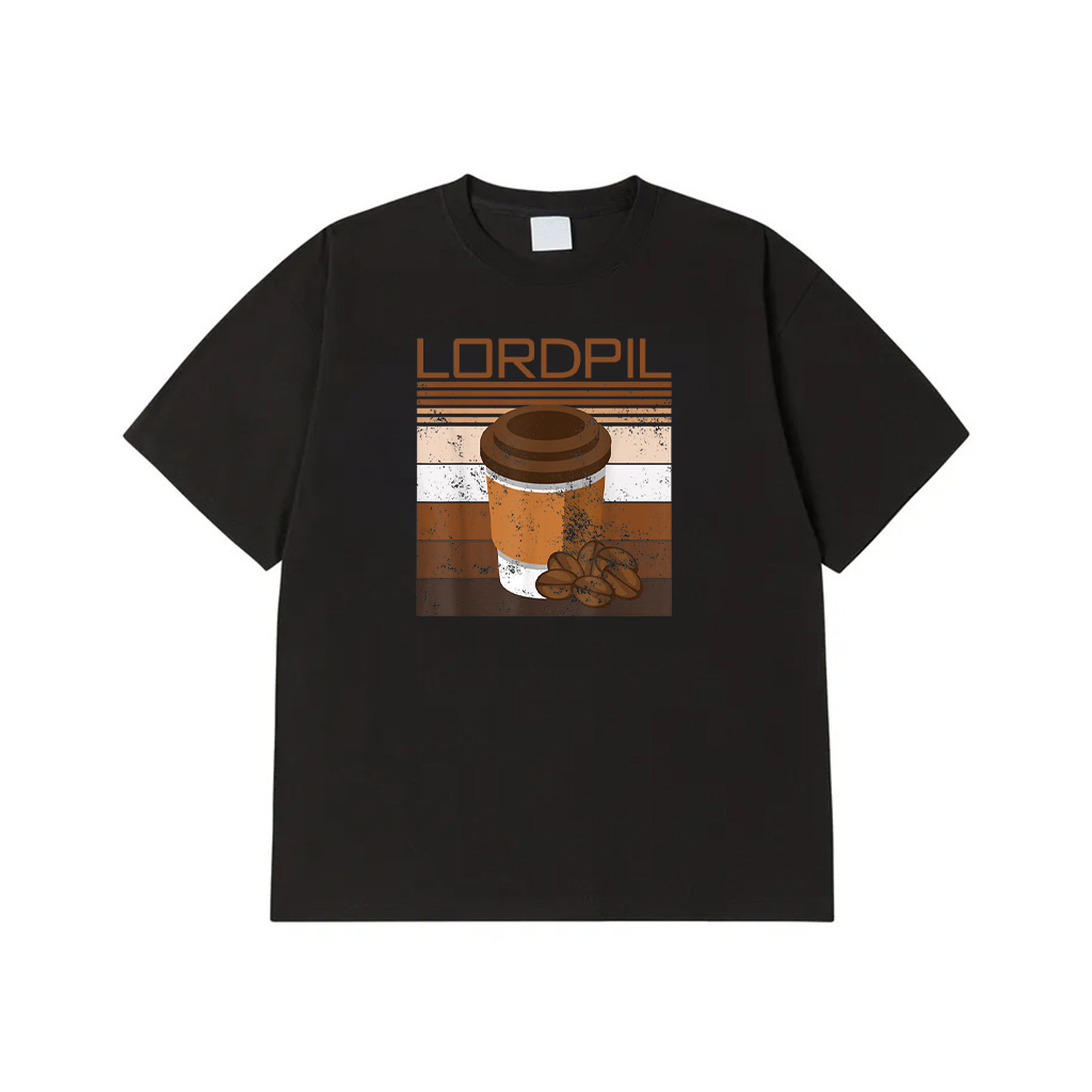 Vintage Retro Coffee Cup Beans Cappuccino Espresso Lover T-Shirt