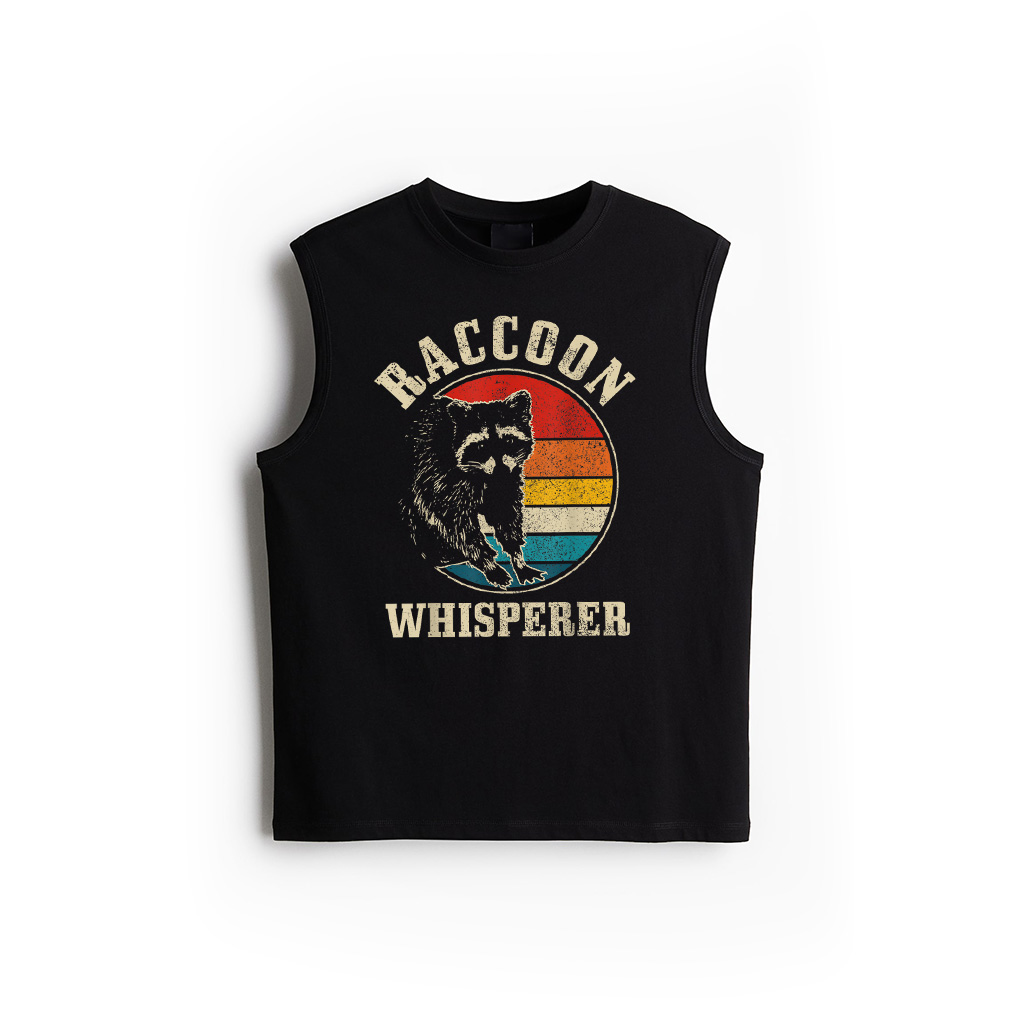 Vintage Retro Raccoon Street Cat Tank Top