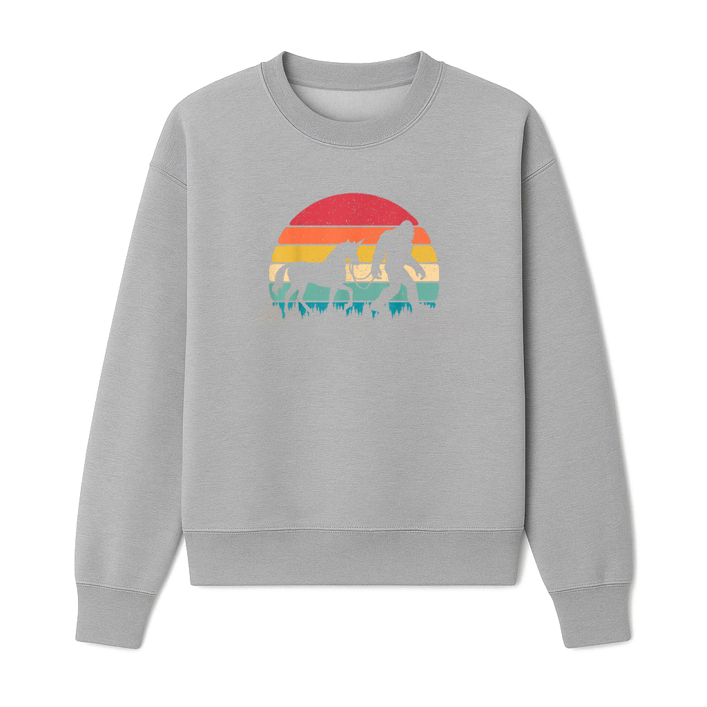 Vintage Retro Sunset Bigfoot Sasquatch Unicorn Believer Sweatshirts 06-10-2025