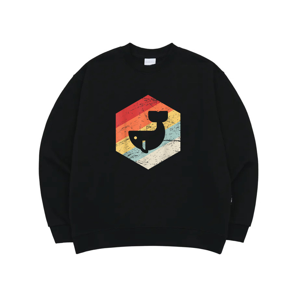 Vintage Retro Whale Sweatshirt Sweatshirt
