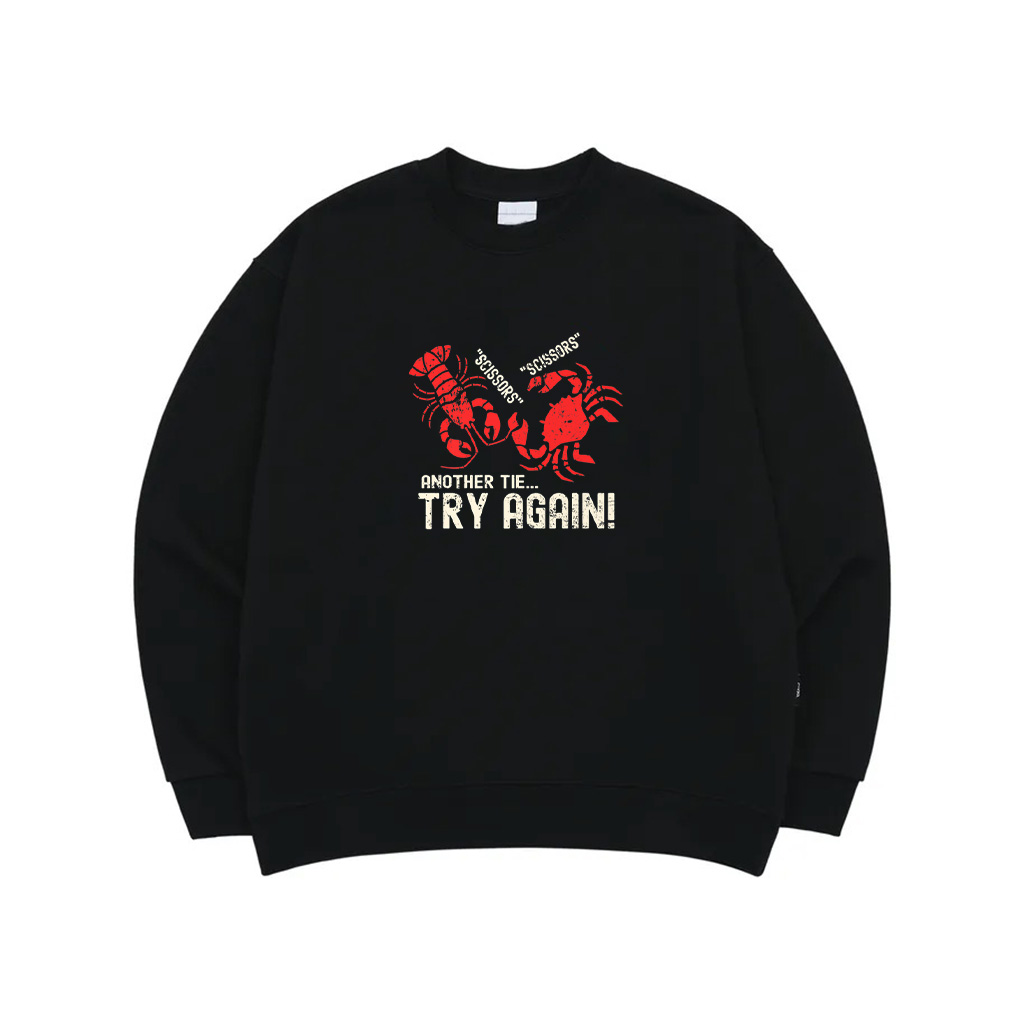 Vintage Rock Paper Scissors Lobster Crab Game Crustaceancore Premium Sweatshirt 1