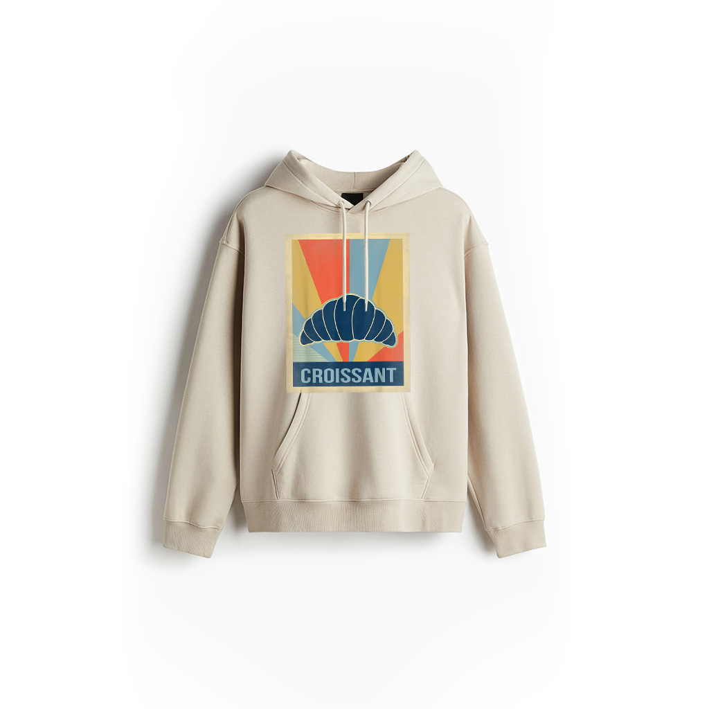 Vintage Style Croissant Hoodie