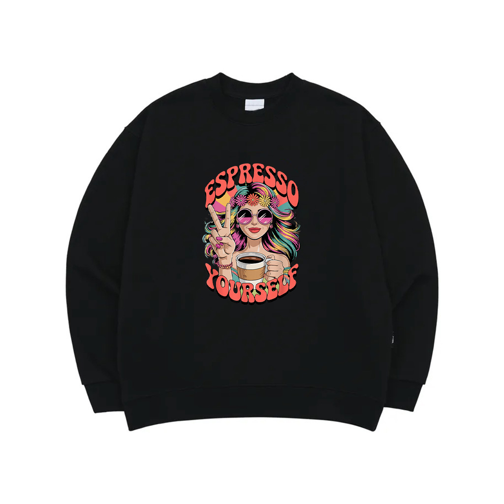Vintage Sunset Coffee Lover's Espresso Yourself Retro Design Sweatshirt