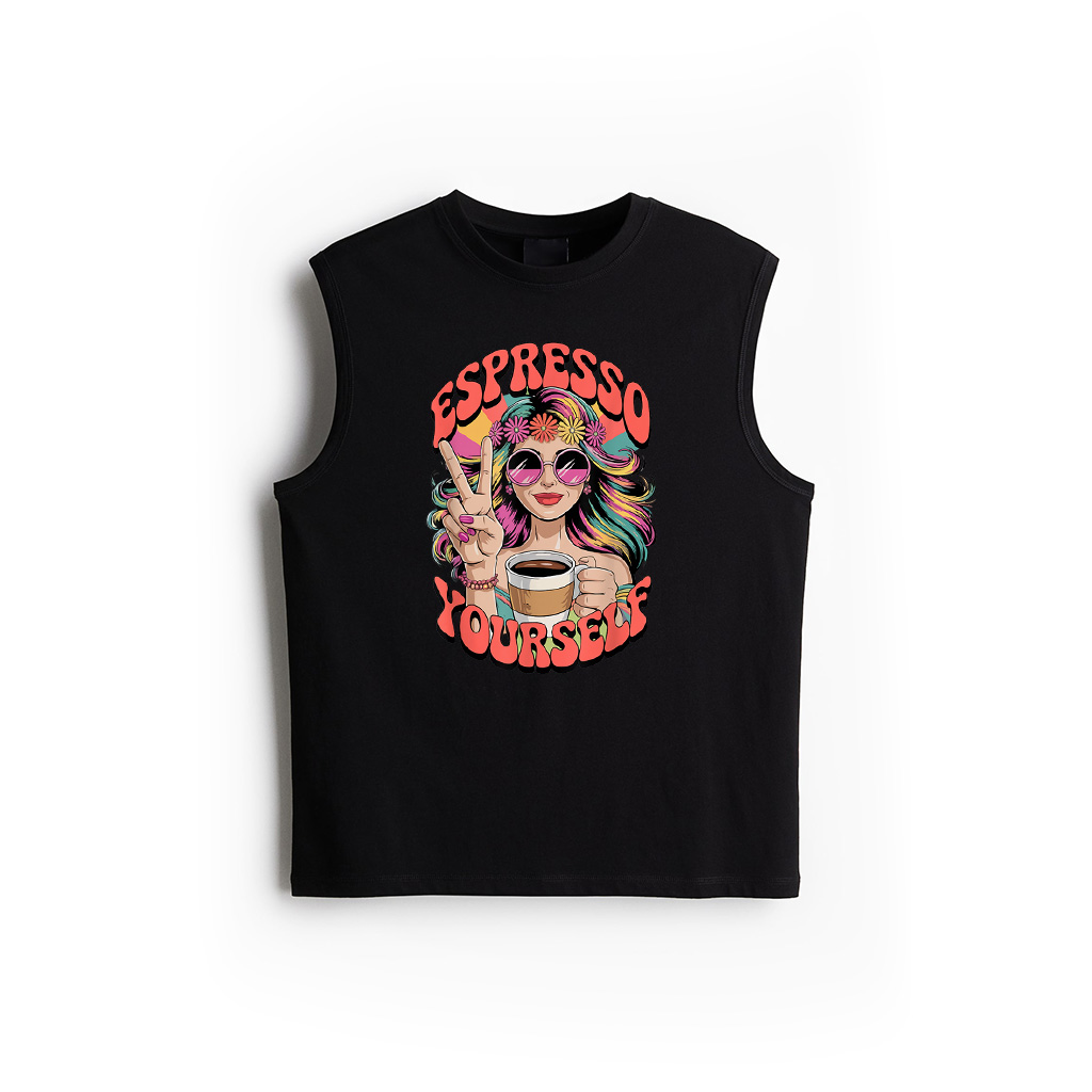 Vintage Sunset Coffee Lover's Espresso Yourself Retro Design Tank Top