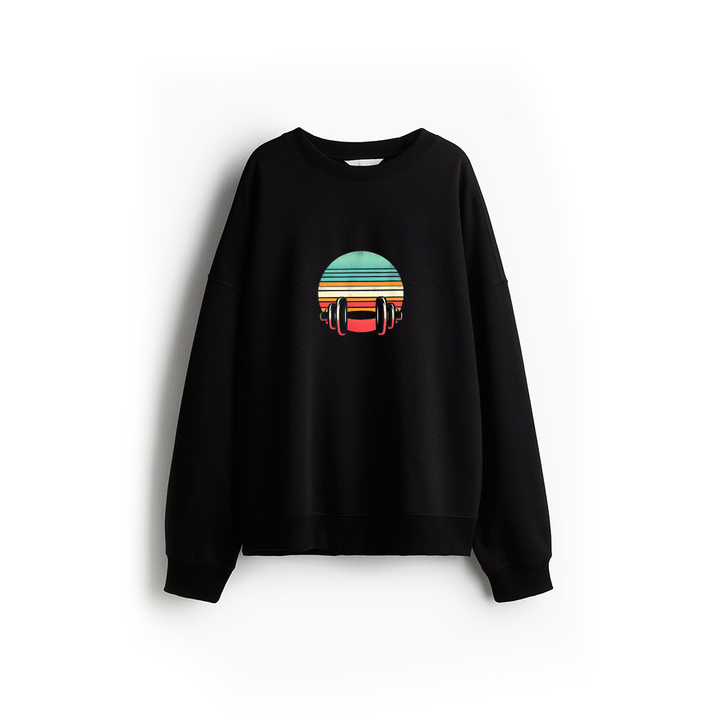 Vintage Sunset Headphones Sweatshirt