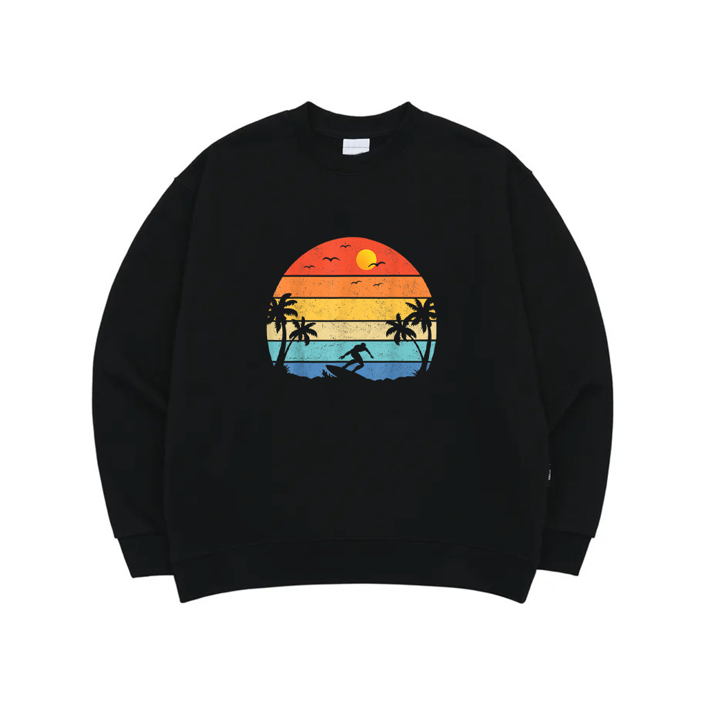 Vintage Surfer Retro Surfing Beach Surf Sweatshirt
