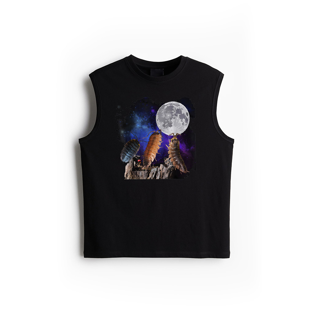 Vintage Three Isopods Howling At The Moon Insect Entomology Tank Top