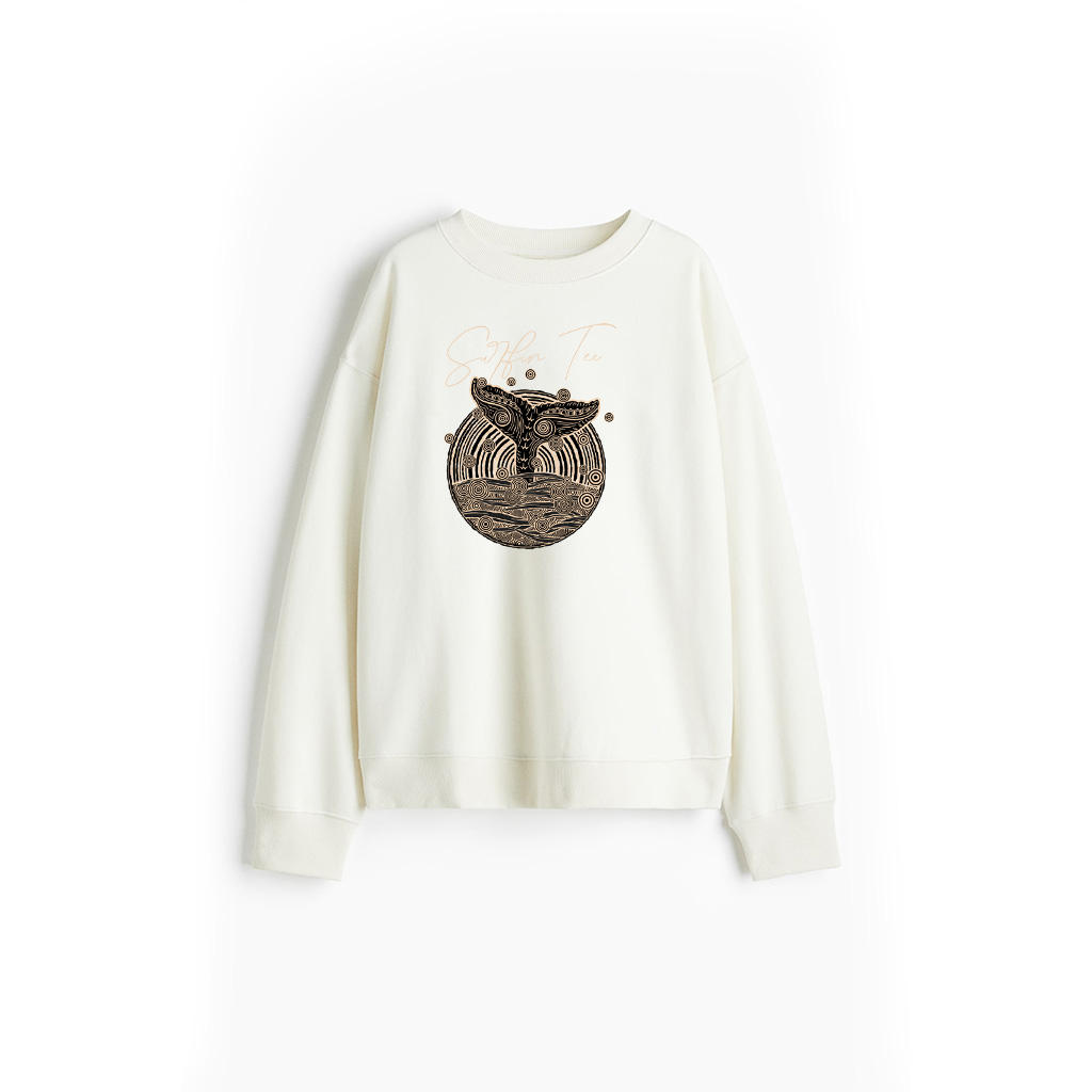 Vintage Tribal Whales Sweatshirt - Image 3