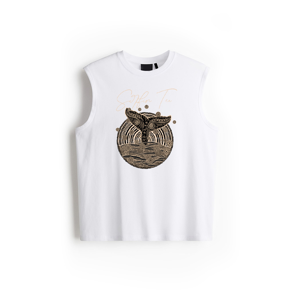 Vintage Tribal Whales Tank Top - Image 2