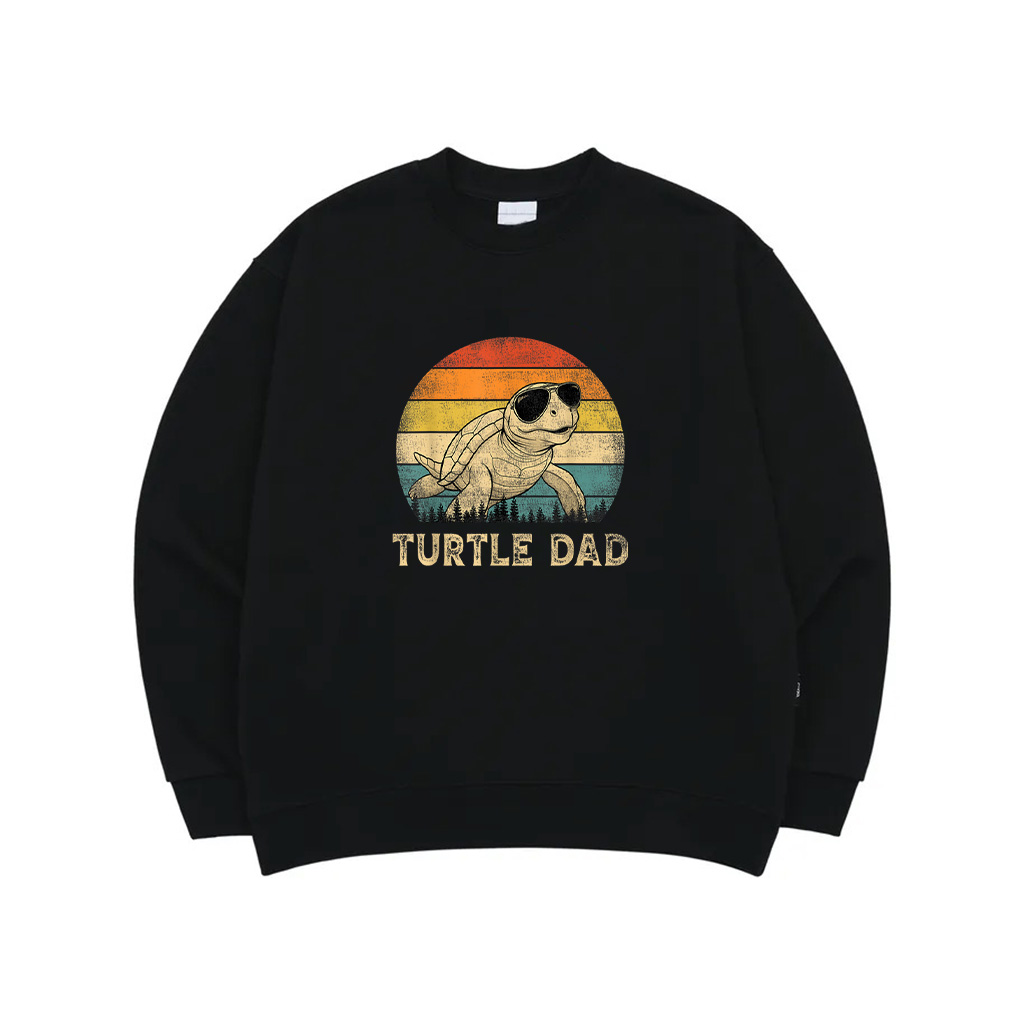 Vintage Turtle Dad Turtle Lovers Daddy Father's Day Sweatshirt