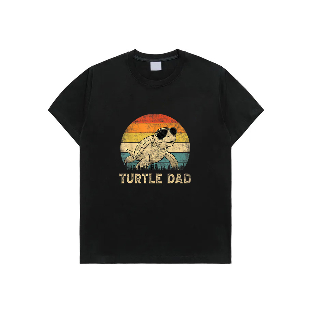 Vintage Turtle Dad Turtle Lovers Daddy Father's Day T-Shirt