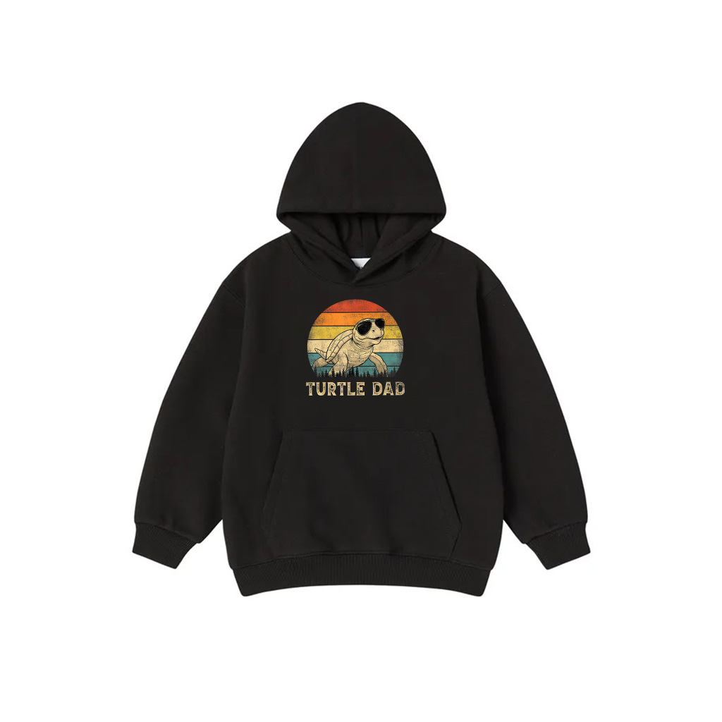 Vintage Turtle Dad Turtle Lovers Daddy Father's Day Hoodie