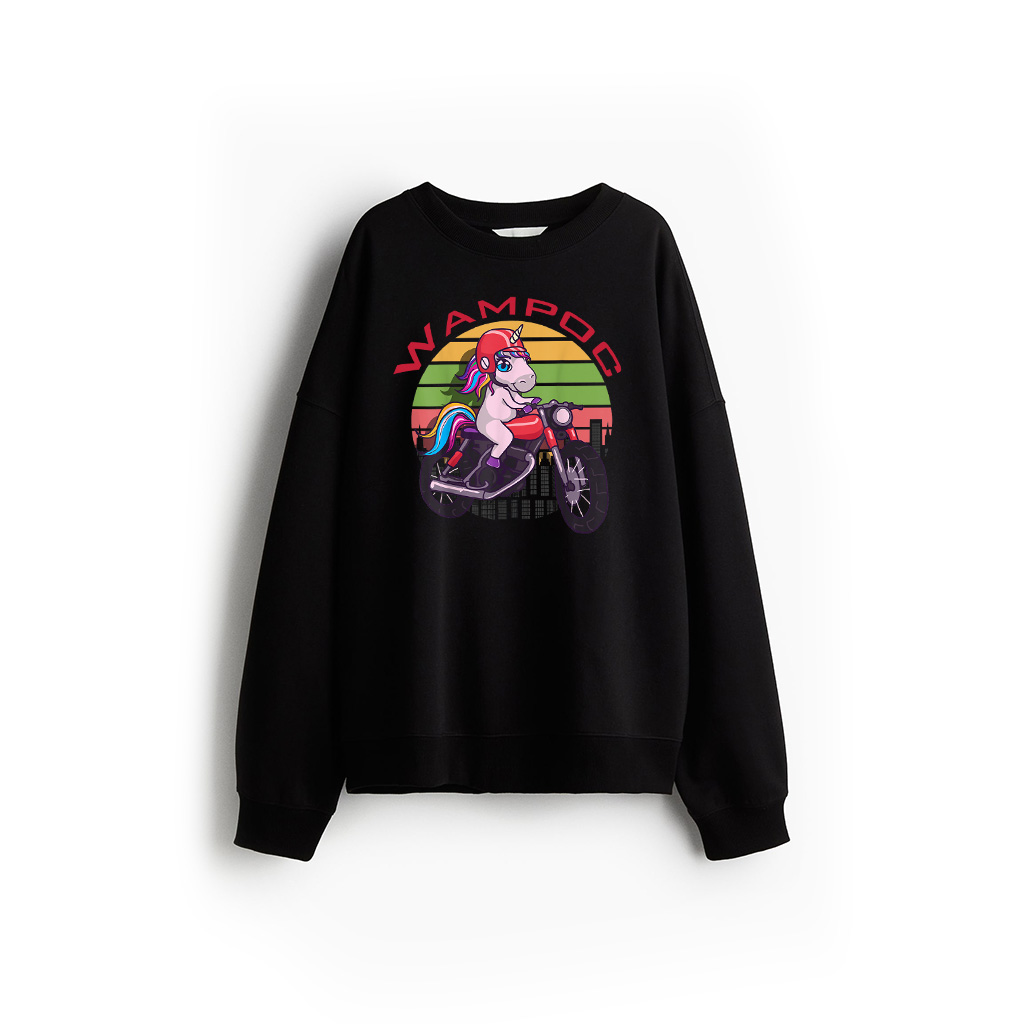 Vintage Unicorn Motorcycle Kawaii Unicorns Lovers Sweatshirt