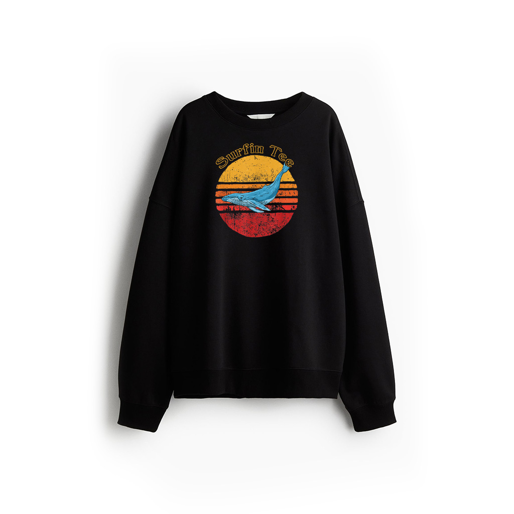 Vintage Whale Retro Style Whale Lover Sweatshirt