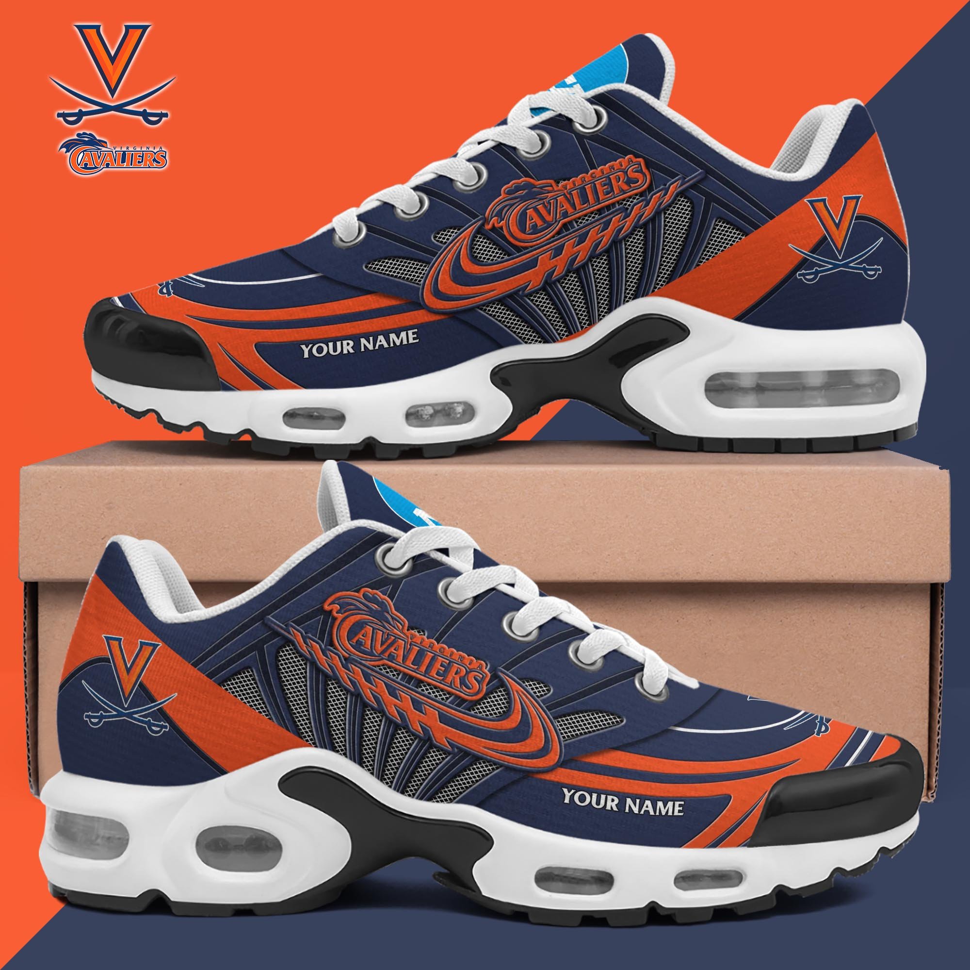 Virginia Cavaliers TN Shoes 2025 Version Custom Your Name, Shoes For Sport Fans, Gift For Fans