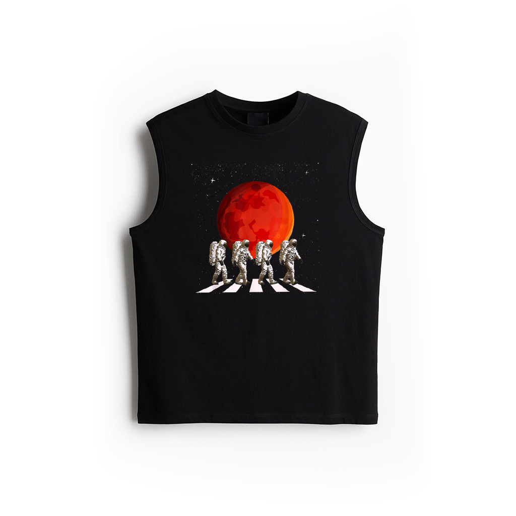 Walking Astronauts Spaceman Planets Space Galaxy Tank Top