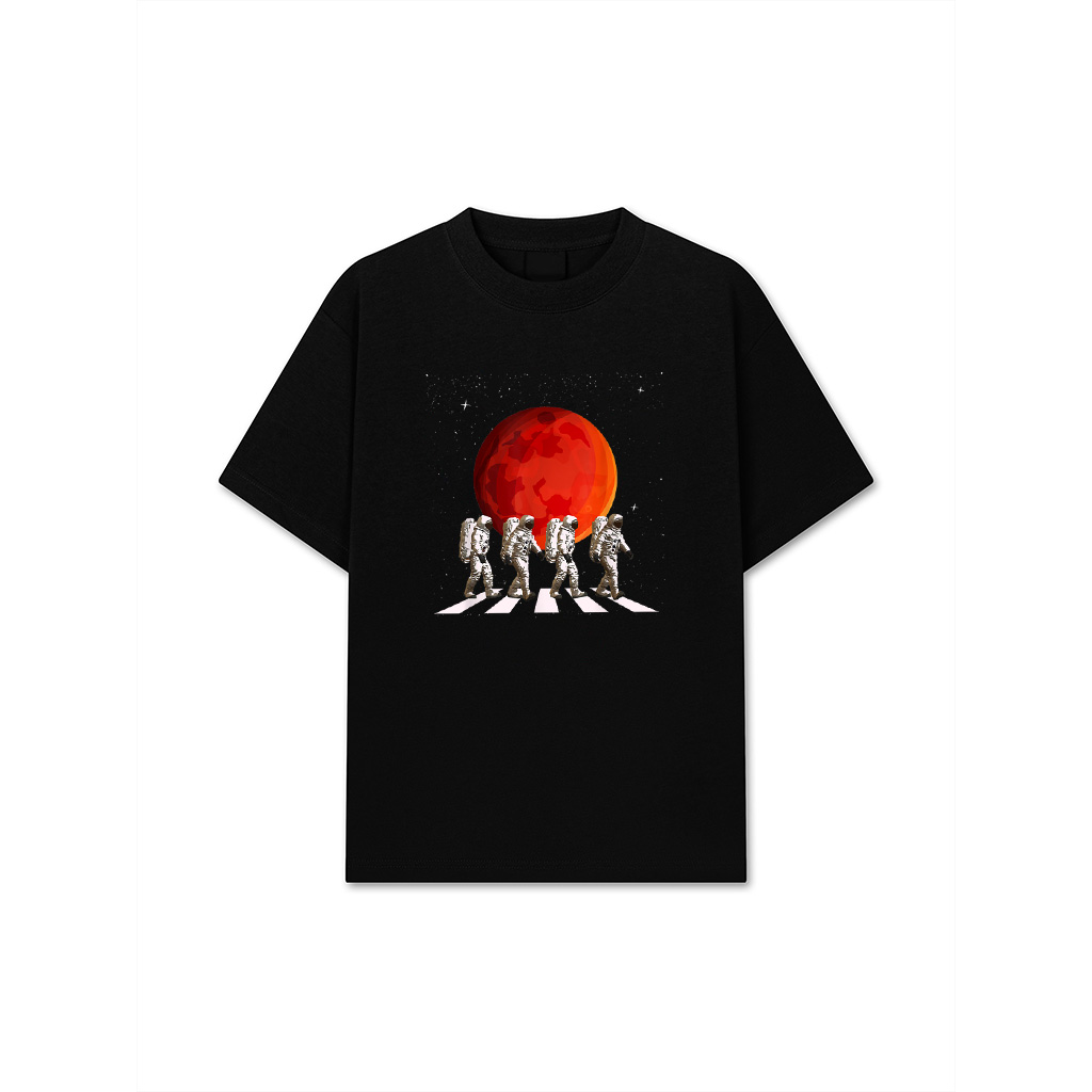 Walking Astronauts Spaceman Planets Space Galaxy T-Shirt