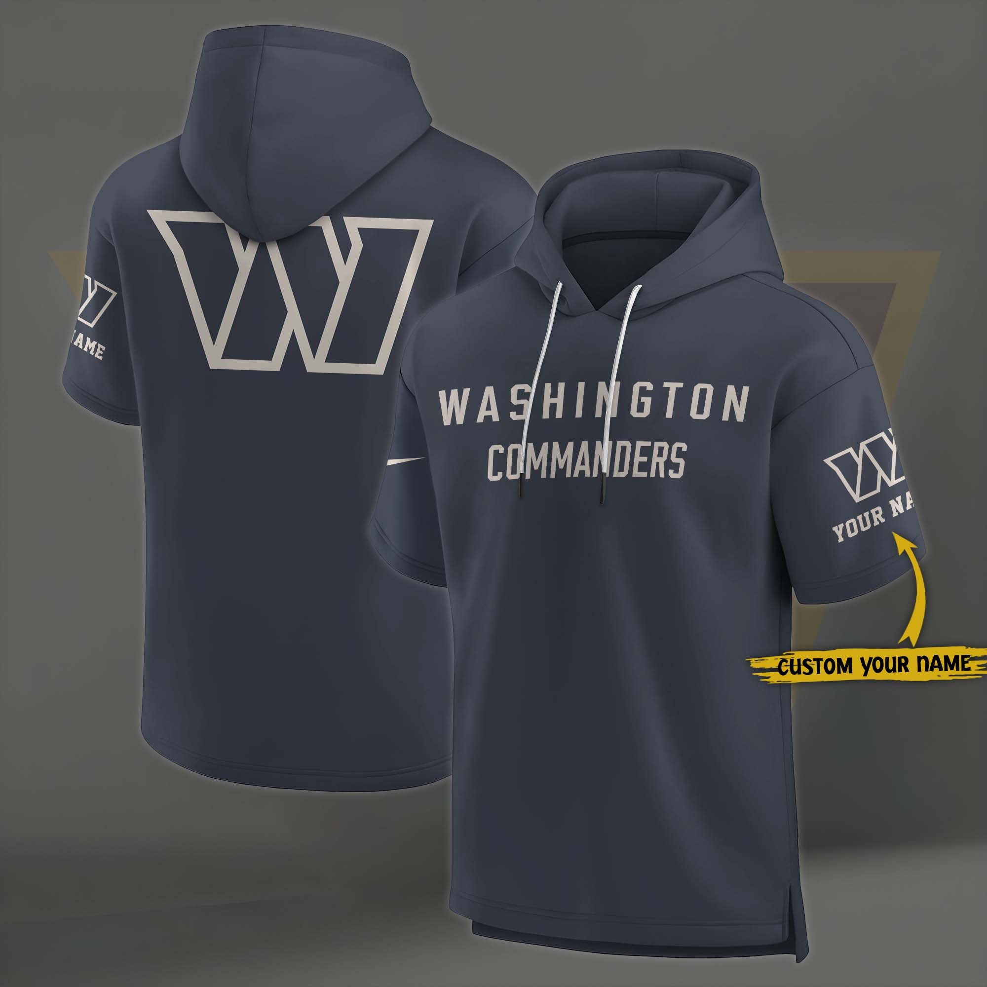 Washington Commanders Elements Future Ground Lettering Short Sleeve Pullover Hoodie Custom Name, Gifts For Football Lovers EHIVM 03051158