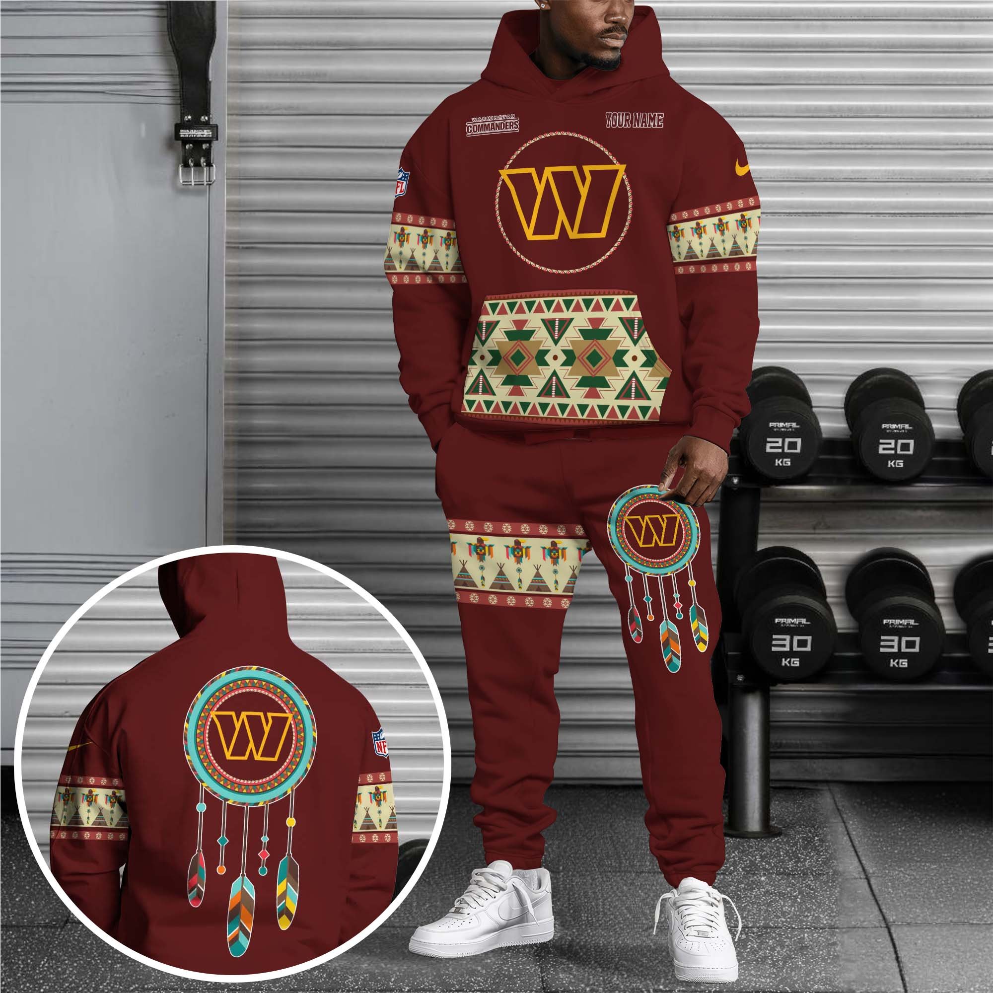 Washington Commanders Hoodie Sweatpants Set Custom Your Name, Sport Hoodie Sweatpants Set, Sport Gifts For Fan