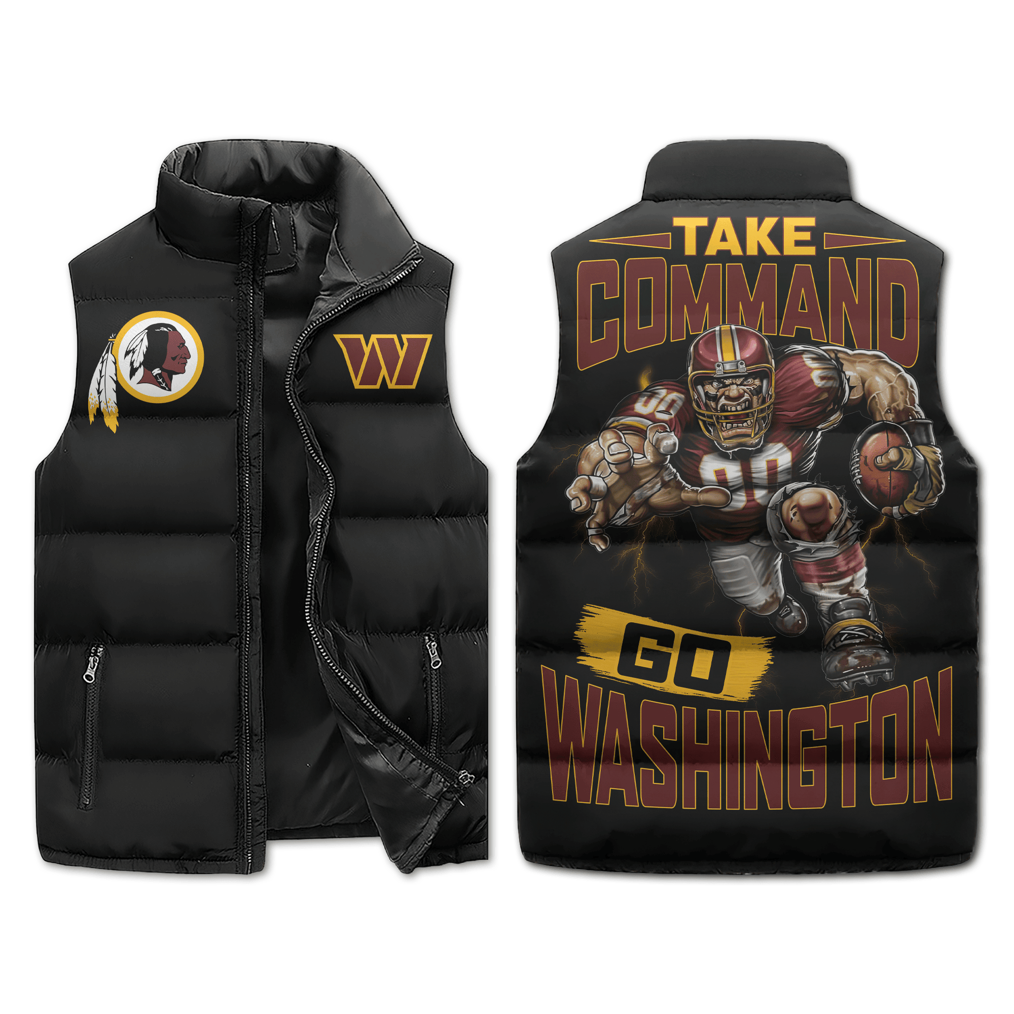 Washington Commanders NFL Sleeveless Puffer Jacket