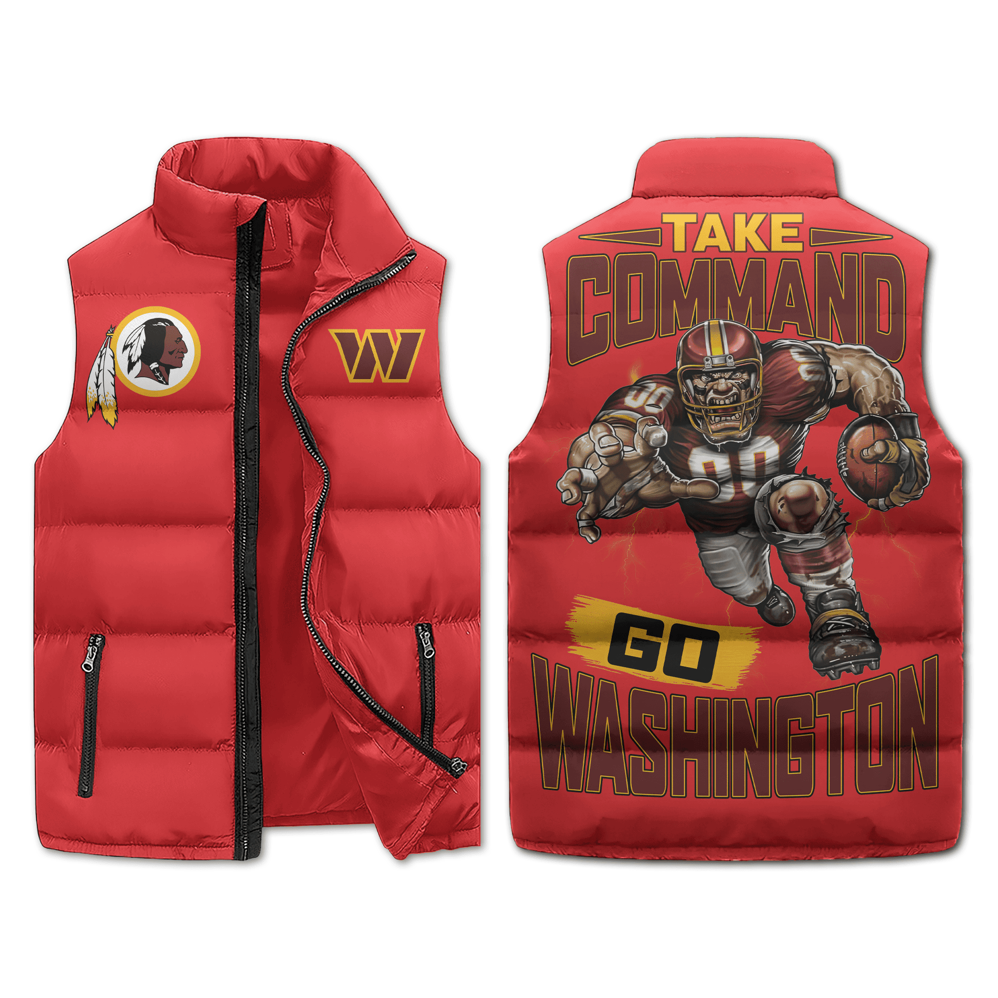 Washington Commanders NFL Sleeveless Puffer Jacket