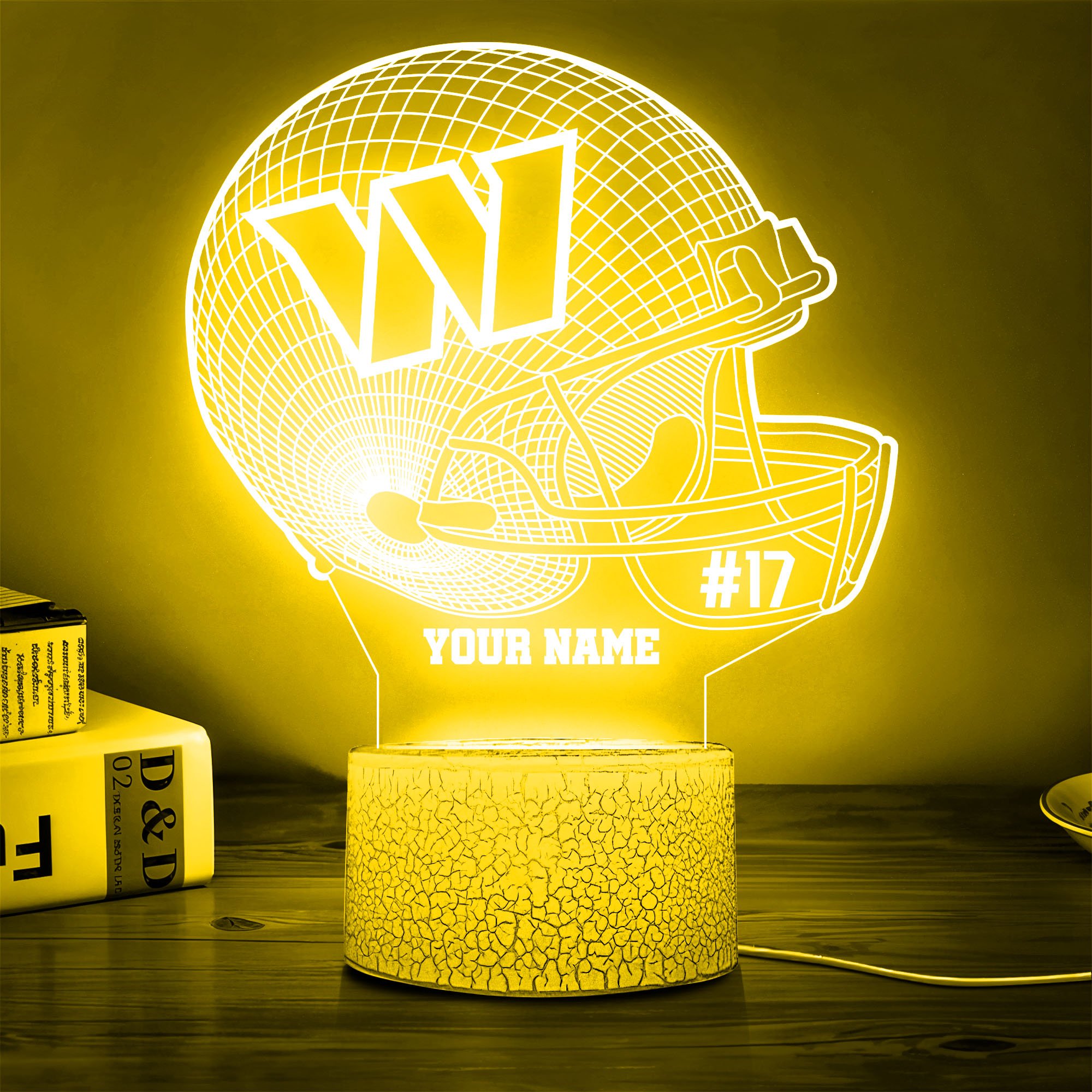 Washington Commanders Team 3D Led Lamp Custom Name And Year, Sport Lamp, Home Decor 