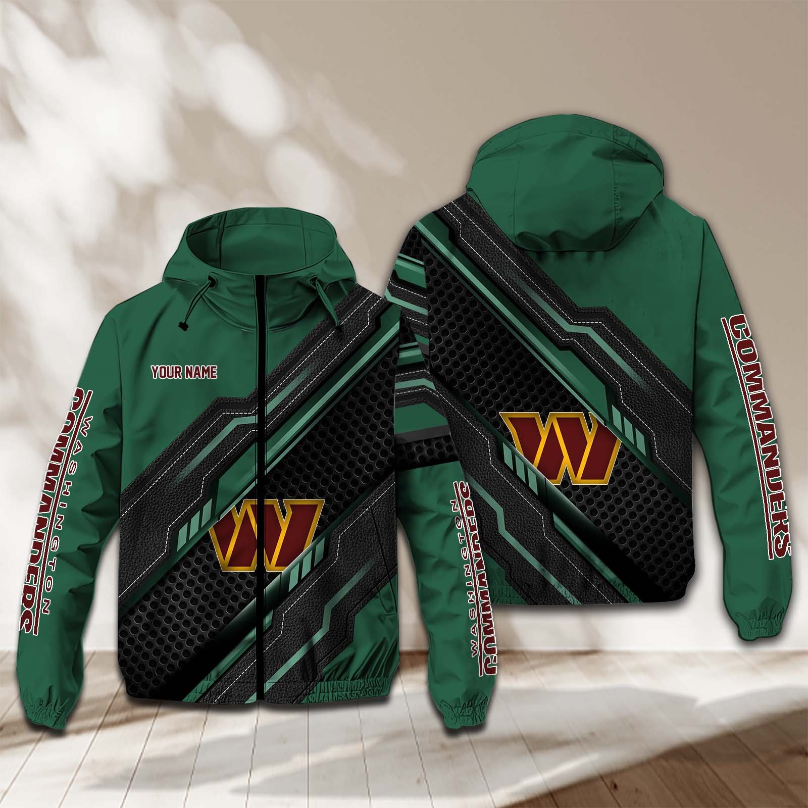 Washington Football Team NFL Personalized Windbreaker Jacket For Fan