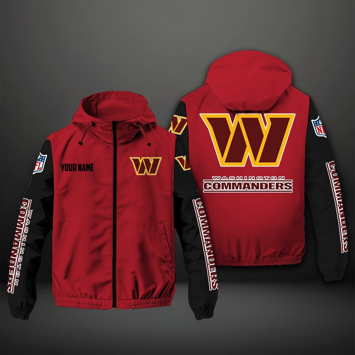 Washington Football Team NFL Personalized Windbreaker Jacket For Fan