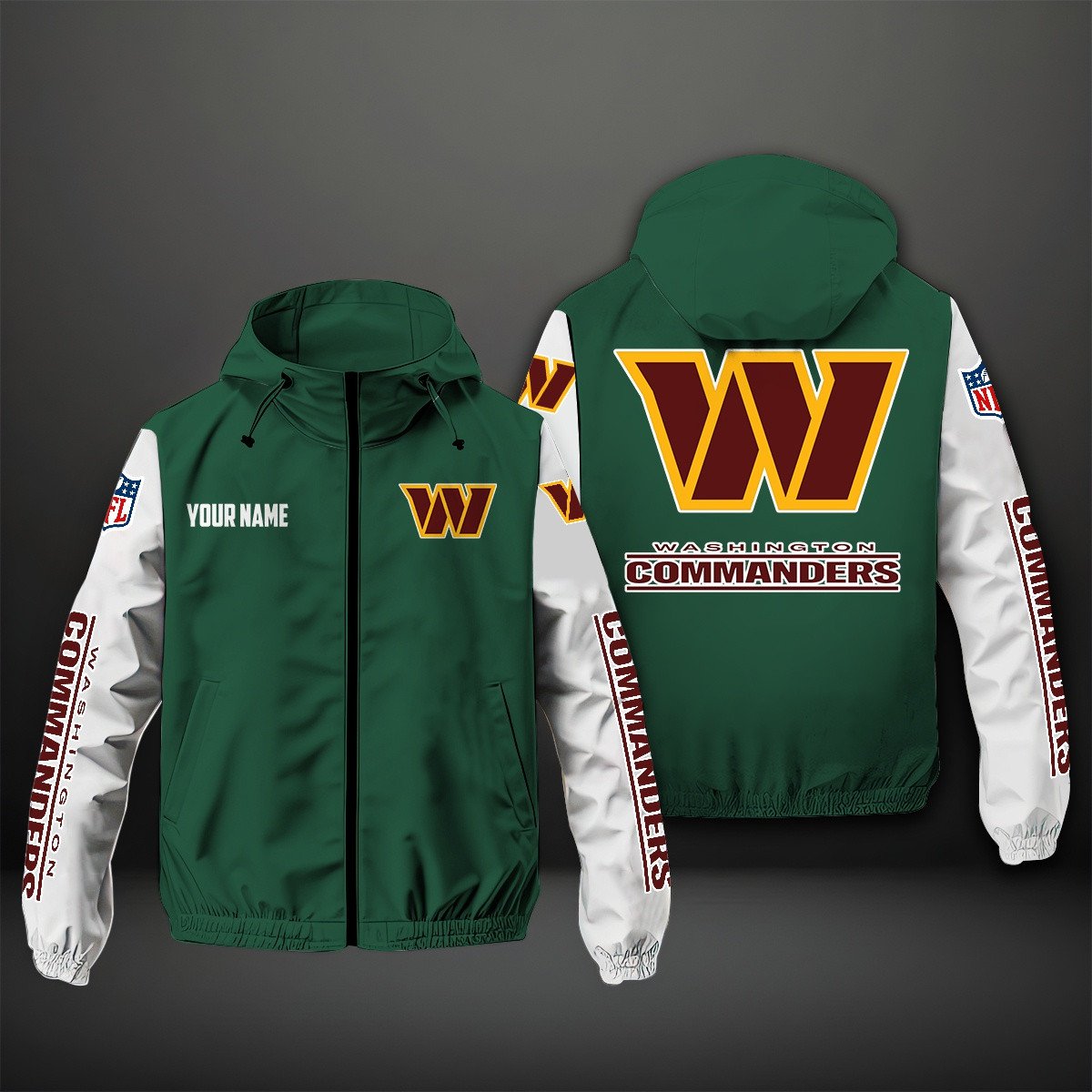 Washington Football Team NFL Personalized Windbreaker Jacket For Fan