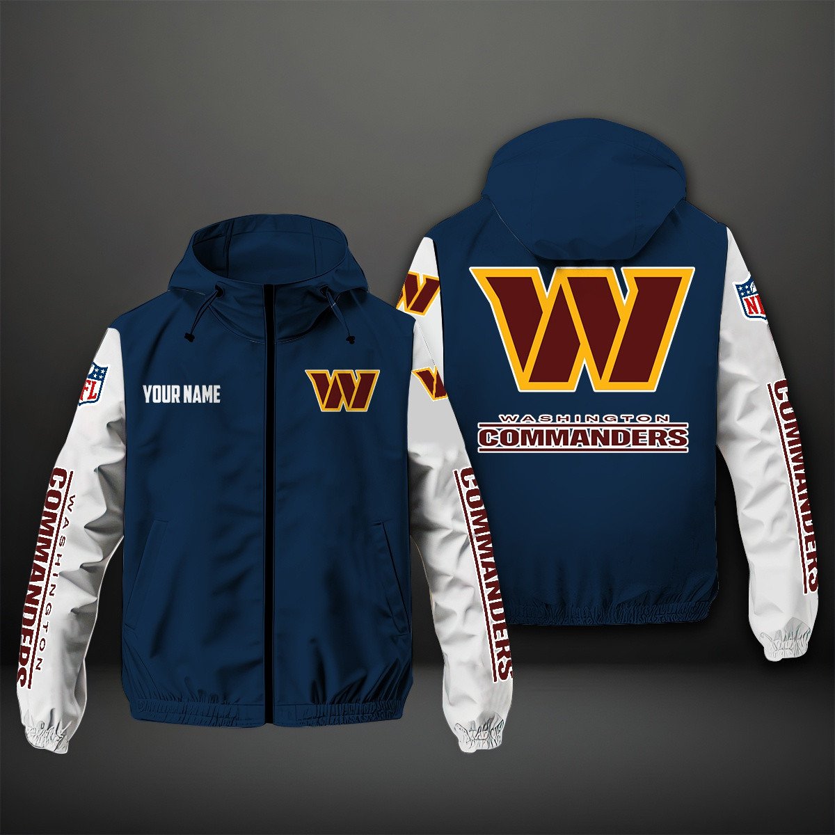 Washington Football Team NFL Personalized Windbreaker Jacket For Fan